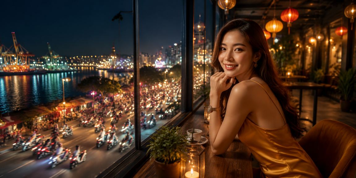 Người dùng tại Hải Phòng kiểm tra thông tin tiền thưởng rebate trên điện thoại bên ly cà phê