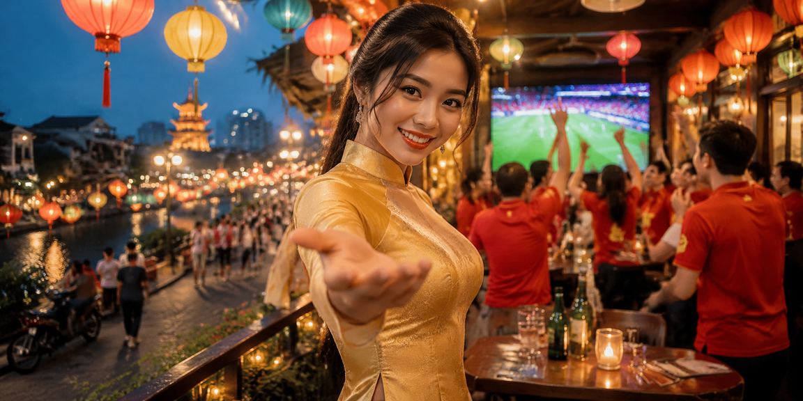 Người chơi Hà Nội trong trang phục áo dài tham gia casino trực tuyến trên điện thoại