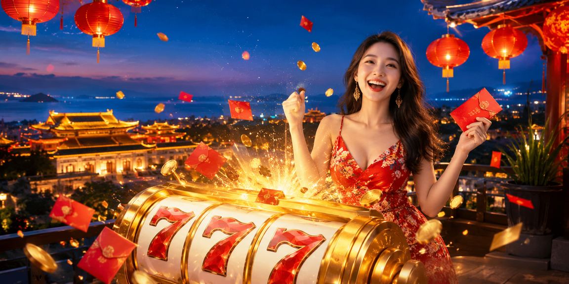 Người chơi tại Huế trải nghiệm trò chơi slot dưới ánh đèn lồng lung linh qua điện thoại